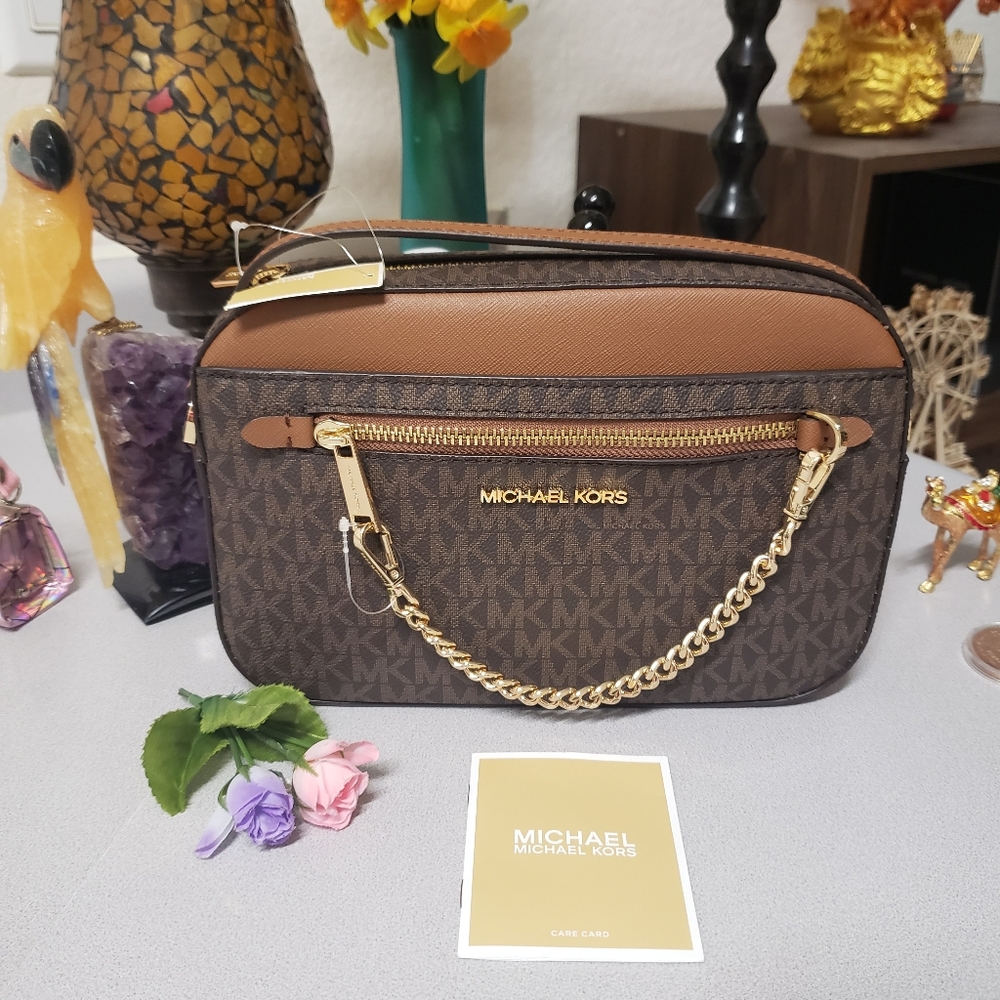 NWT Michael Kors EW Zip Chain Crossbody